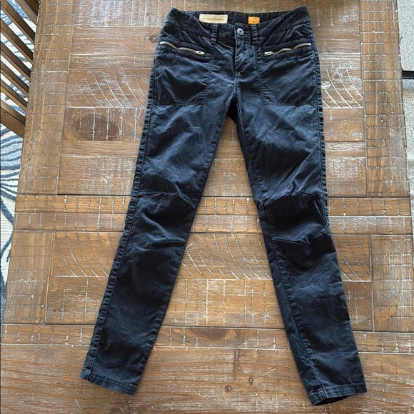 Pilcro and the Letterpress Denim - Anthropologie Pilcro and the Letterpress Black Moto Jeans Pants, Size 0